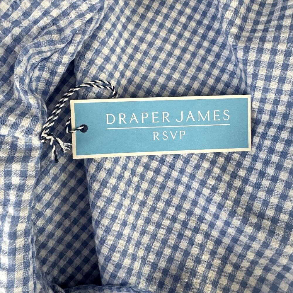 Draper James Blue Gingham Midi Dress - Picture 8 of 13